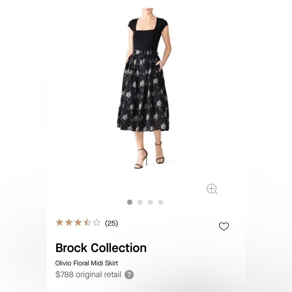 Brock Collection Olivio Floral Midi Skirt size 8